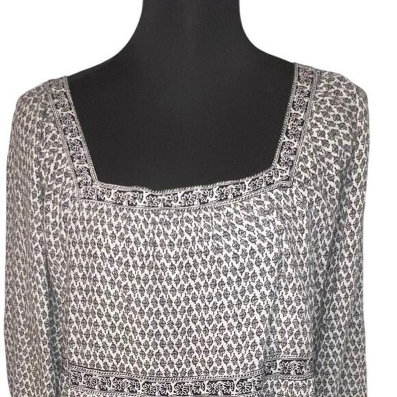 Old Navy women’s large Square Neckline Bohemian Lagenlook flare sleeve tunic - Picture 2 of 9